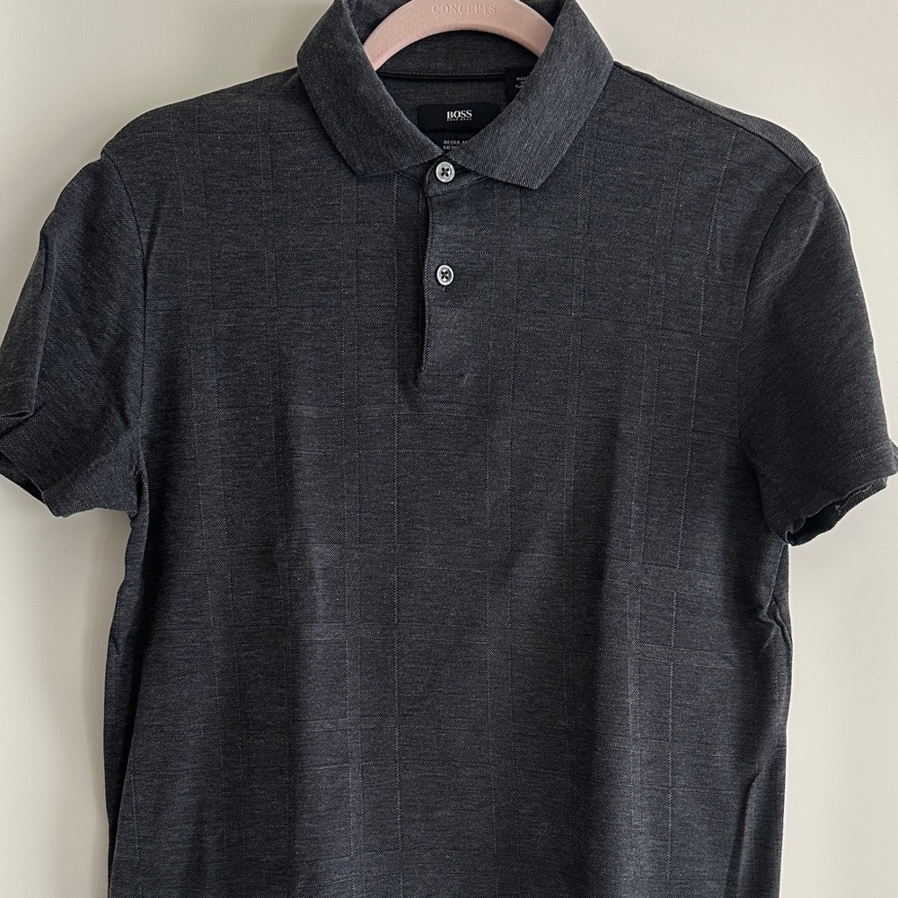 Boss Dark Gray Polo Shirt for Men